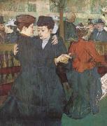 Two Women Dancing at the Moulin Rouge (mk09), Henri De Toulouse-Lautrec